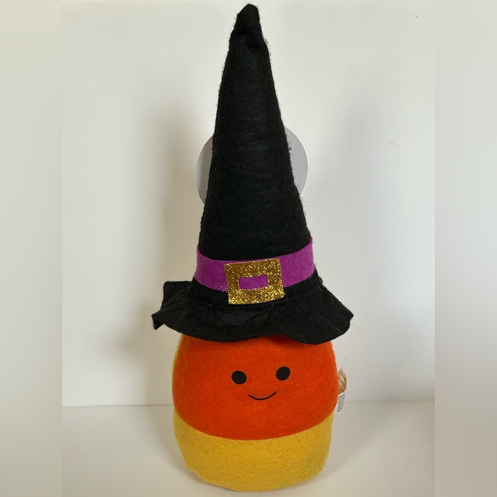 NEW!! Festive Candy Corn Witch Halloween Decor Plush- (NWT)
